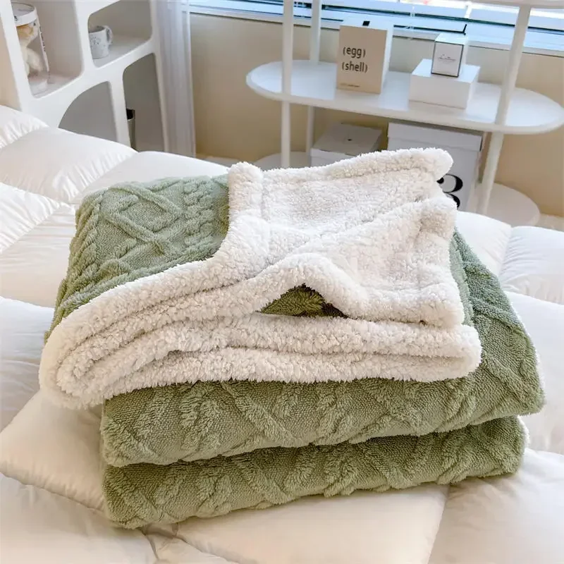 Флисовое одеяло в скандинавском стиле