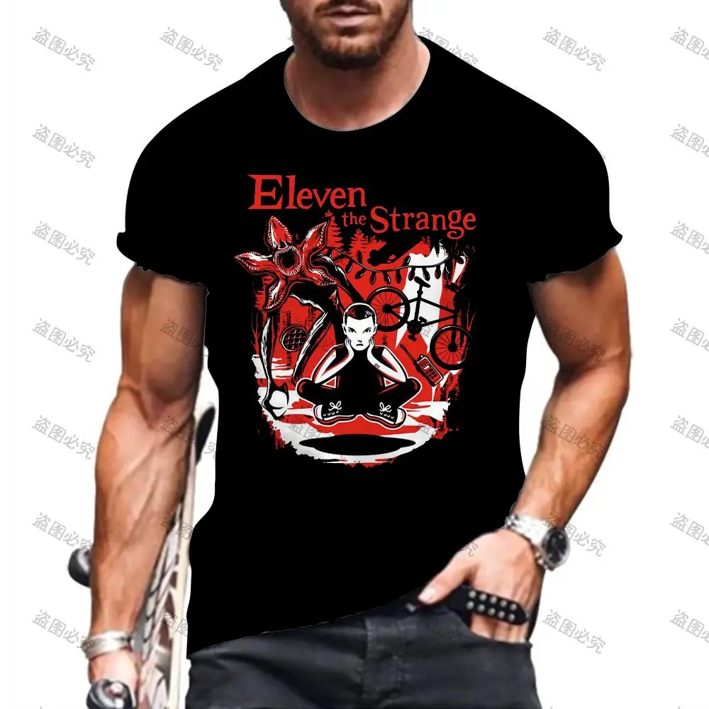 

2022 Oversized T-shirt Hip Hop Shirts Stranger Things Couple Parent-child Fashion New 6XL Crew Neck Y2k Short Sleeve Party Tops