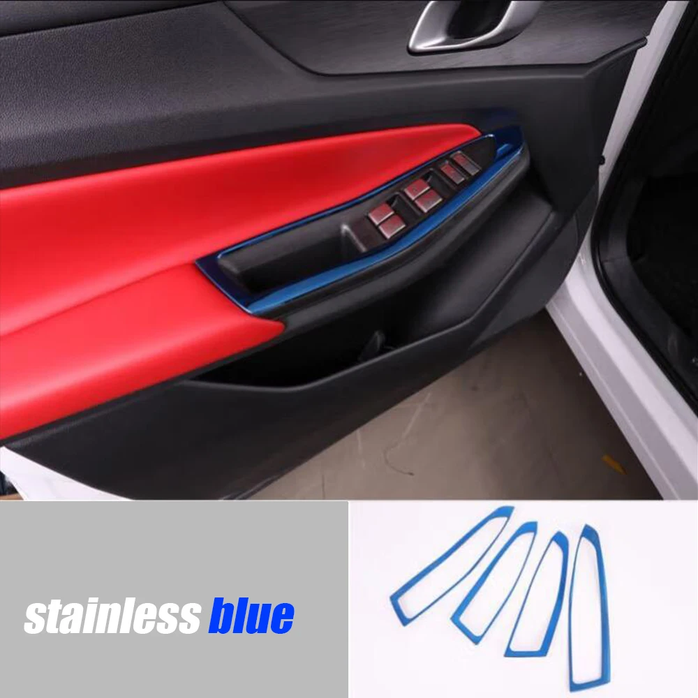 

Для Changan CS55 PLUS 2022 2023, стекло двери автомобиля, переключатель управления подъемом, панель из нержавеющей стали, черные наклейки, аксессуары