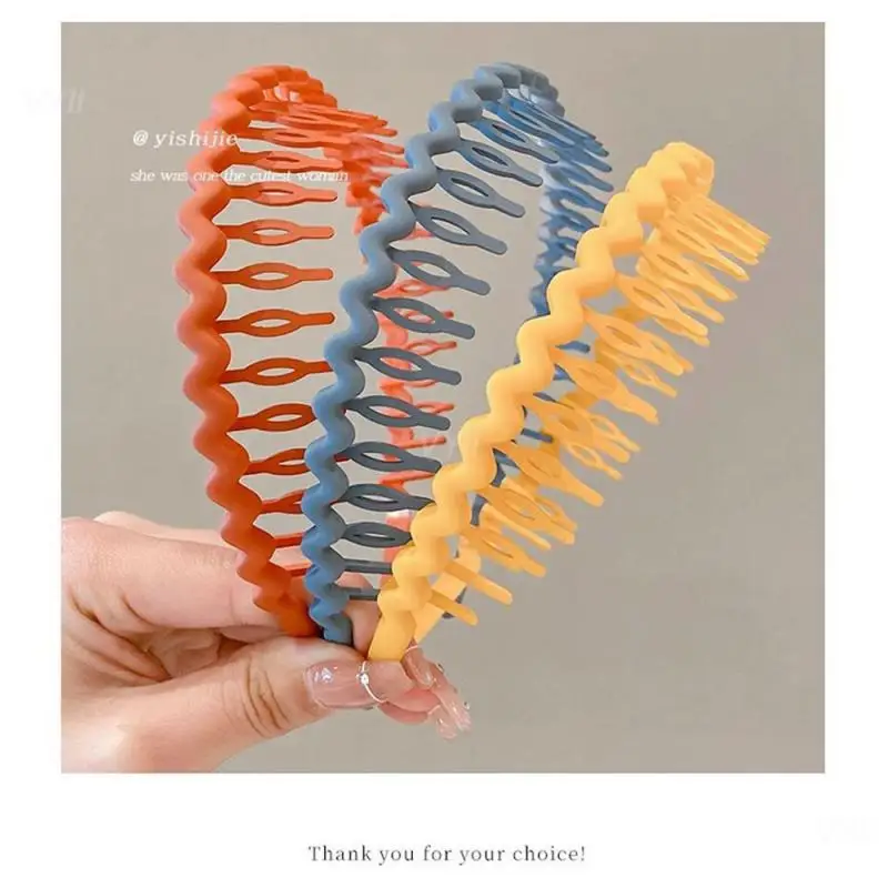 Волнистая повязка на голову легкая противоскользящая модная акриловая для волос