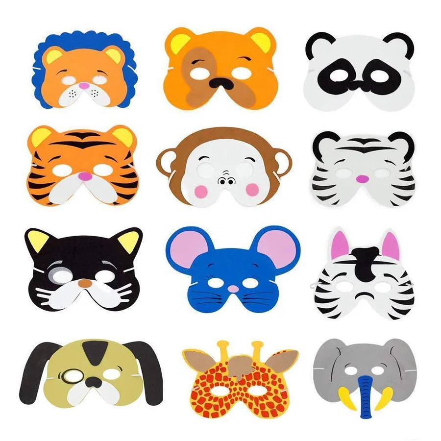 

Kid Cartoon Animal Mask Kindergarten Halloween Mask EVA Creative Gift For Men And Women Dance Party Party Decoration Supplies