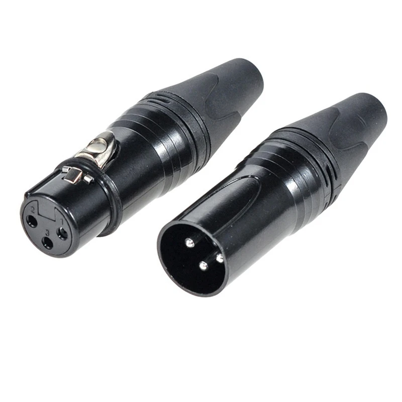 

15 Pairs XLR DMX 3 Pin Microphone Audio Cables Plug Connectors XLR Plugs Male Female MIC Snake Plug Cable Connectors Easy To Use