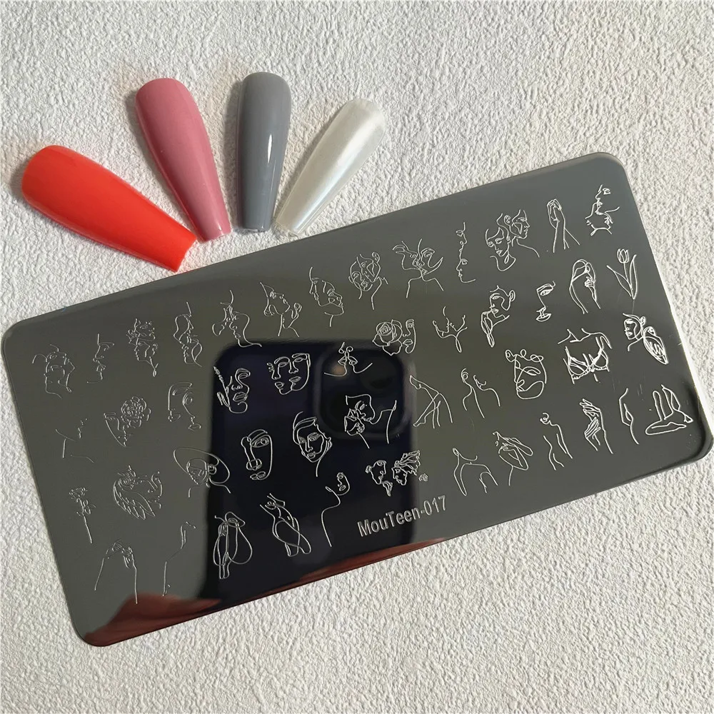 Линейная пластина для стемпинга лица линейная ногтей особенная