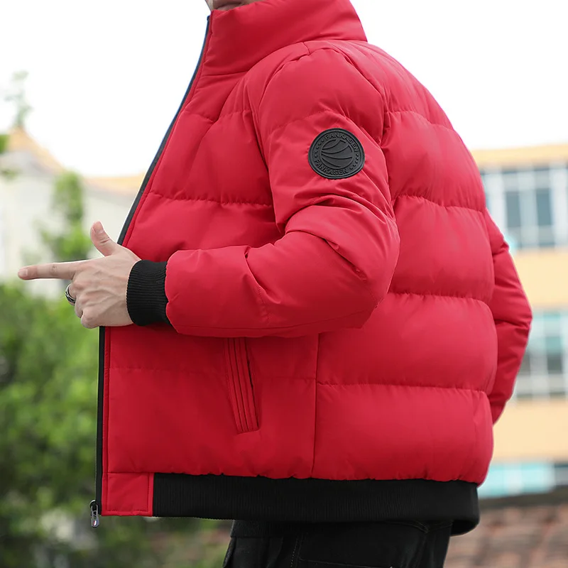 High quality cotton coat men's autumn and winter coat new Korean version stand collar thickened youth down cotton coat