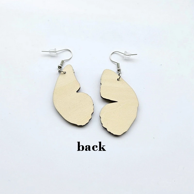 Винтажные красочные деревянные серьги в виде крыльев бабочки для женщин крутые