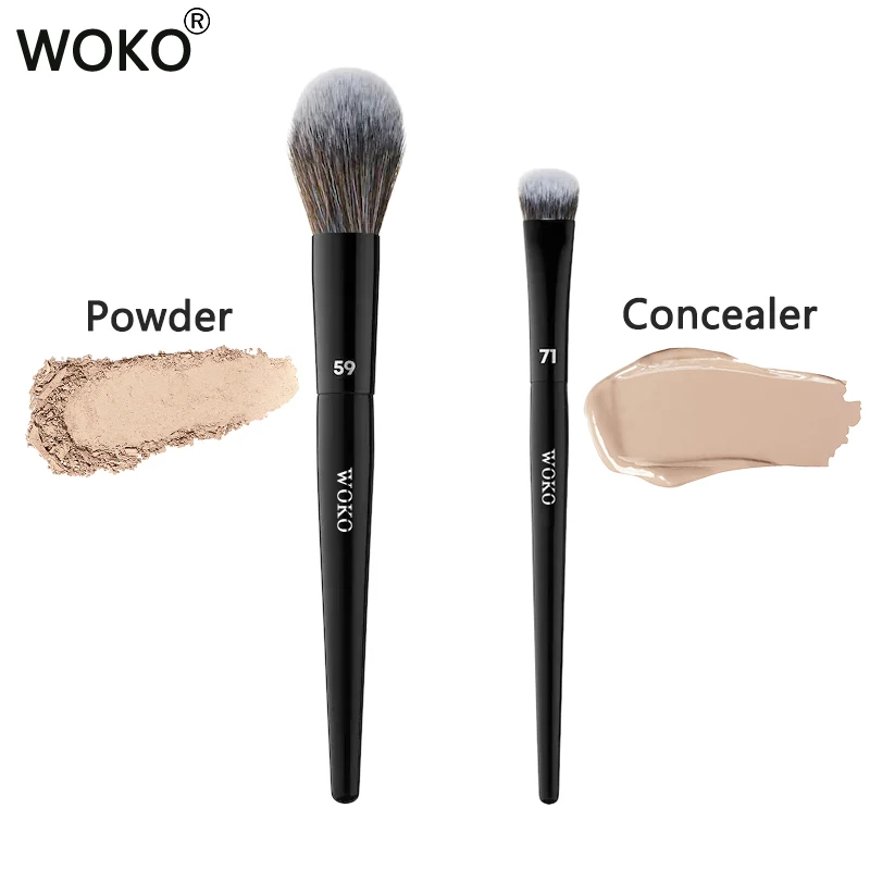 

PRO 59 Precision Powder Brush Contour Bronzer Powder Brush 71 Professional Synthetic Hair Shadow Cream Concealer Makeup Brush