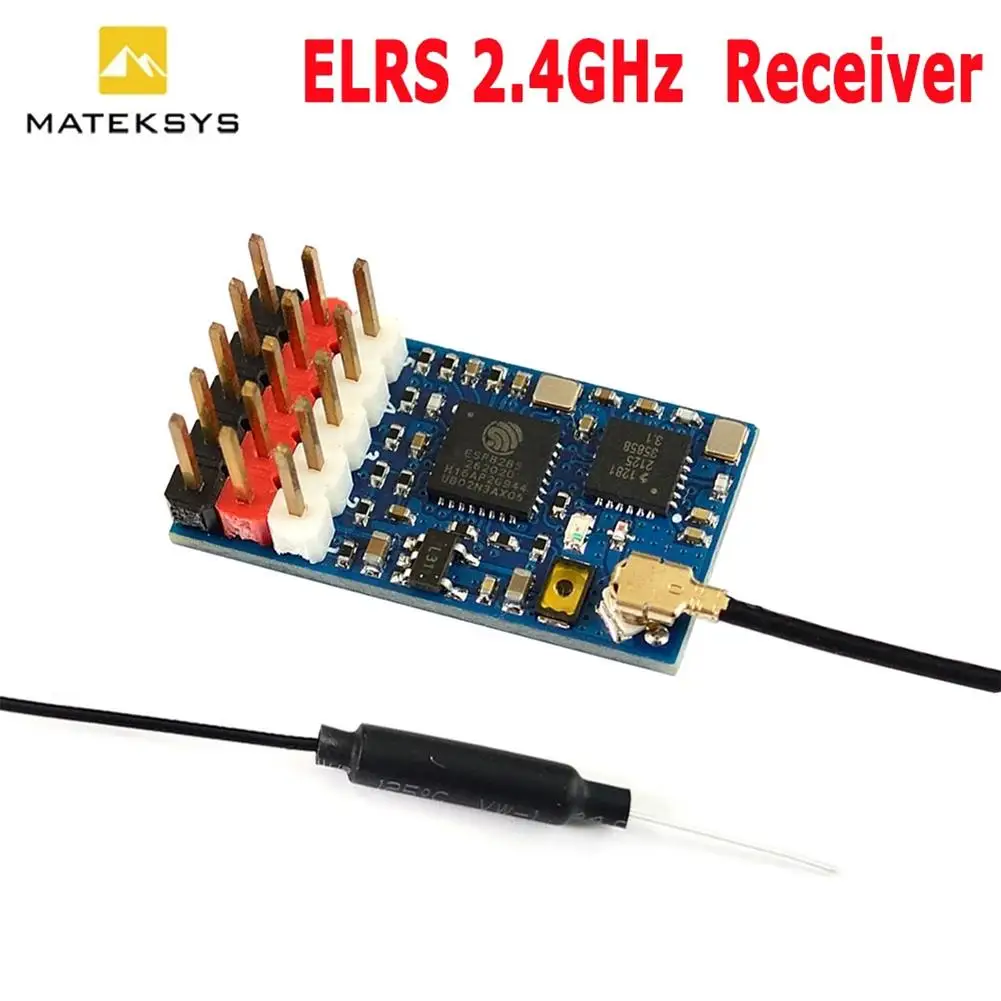 

Matek System Mateksys Elrs-r24-p Elrs Receiver With Antenna 2.4G Rf Frequency 12dbm Telemetry Power 5 Pwm Outputs For Rc Drones
