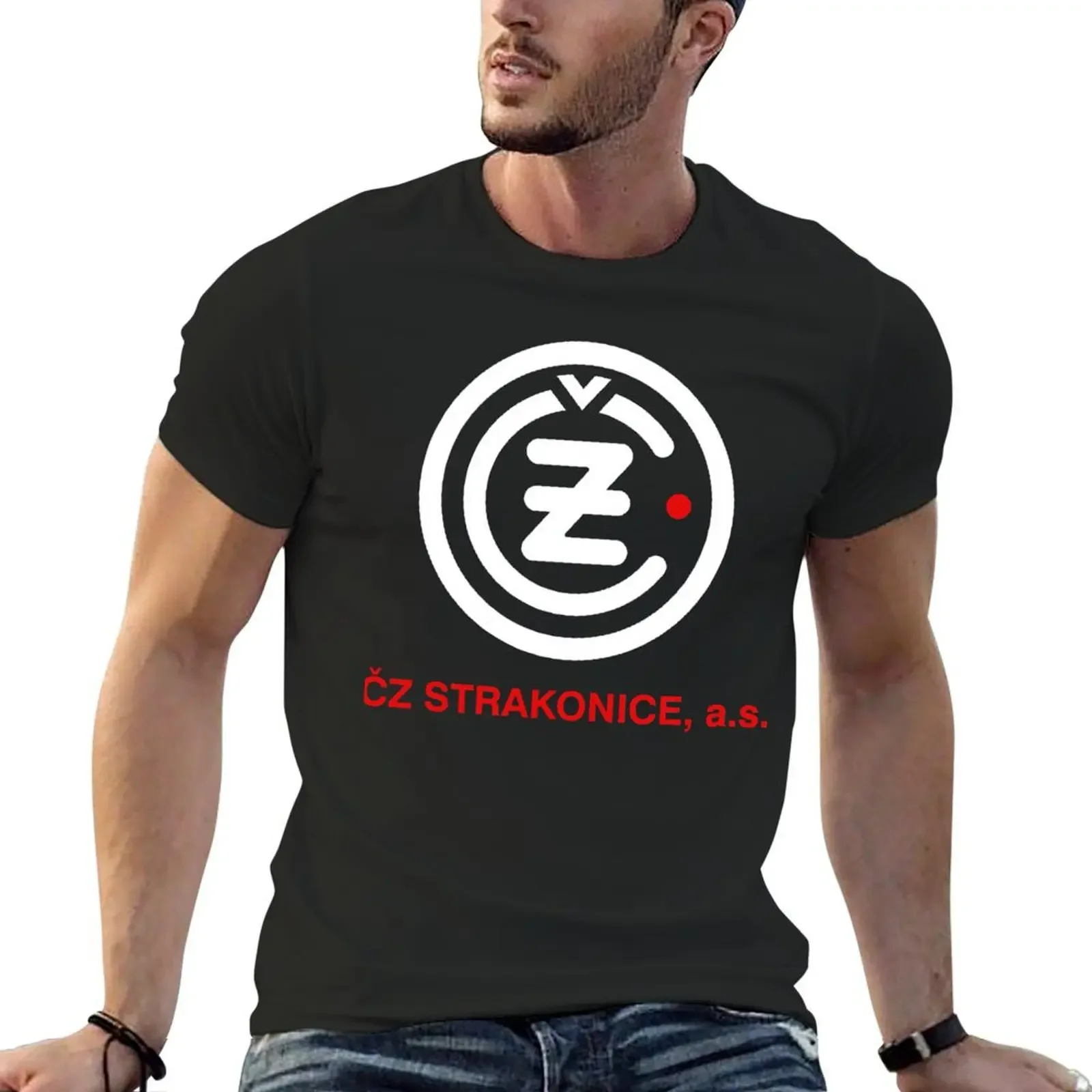 ?eská Zbrojovka Strakonice CZ Motorcycle Logo Классическая футболка кавайная одежда на заказ мужская
