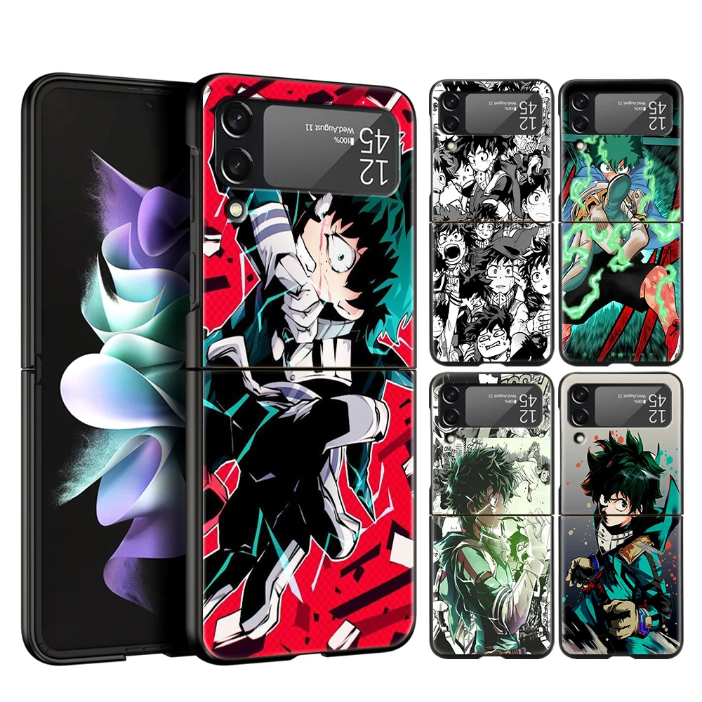 

Чехол для телефона с откидной крышкой My Hero Академия для Samsung Galaxy Z 4, черный чехол для Samsung Z Flip 3 5G, Жесткий Поликарбонат, Роскошный складной чехол, чехлы