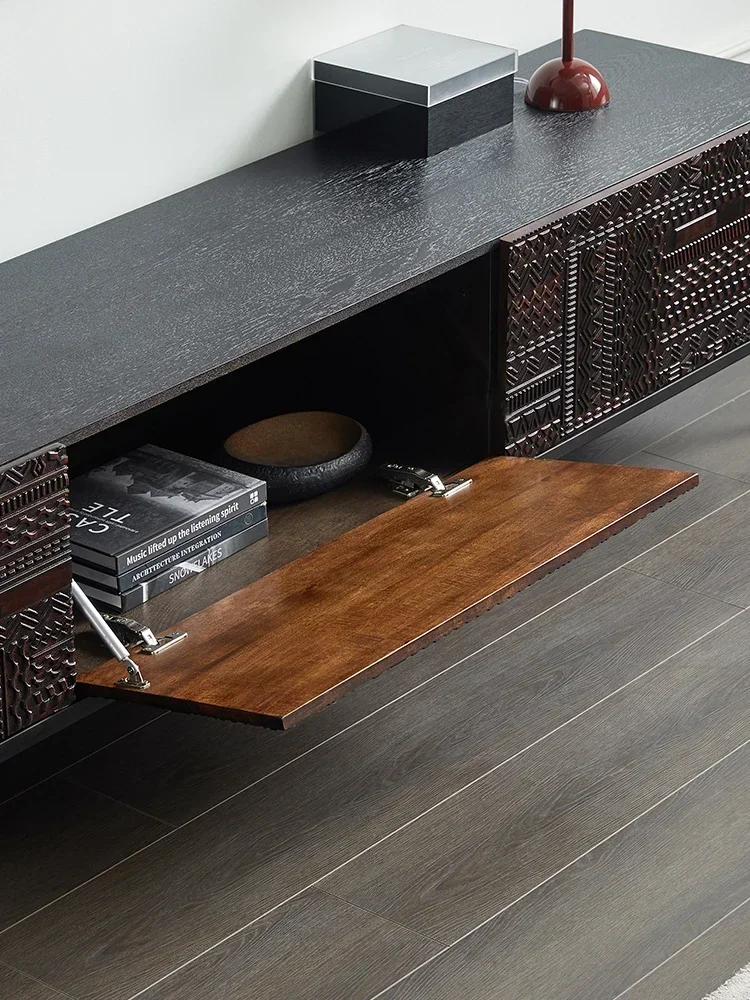 Скандинавский современный светлый роскошный шкаф для телевизора из массива