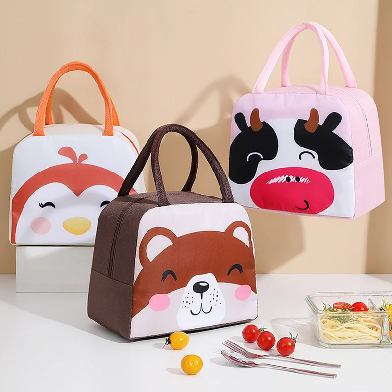 

Cute Cartoon Women's Kids Lunch Bags Waterproof Insulated Picnic Foods Storage Container Handbag Thermal Lunch Box Cooler Bags