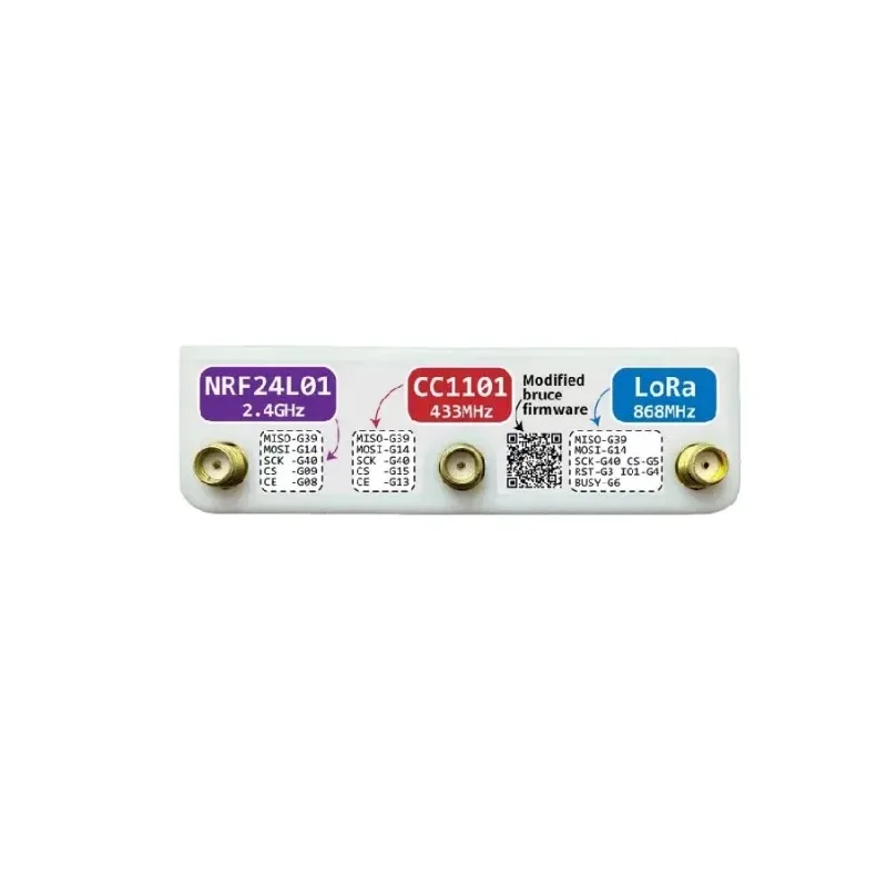 M5Stack CardPuter 3 в 1 RF модуль CC1101 NRF24L01 ИК-трансивер, аксессуар, основной блок Cardputer ADV не входит в комплект. (art.: 3920dcf5fd89e) - 3920dcf5fd89e