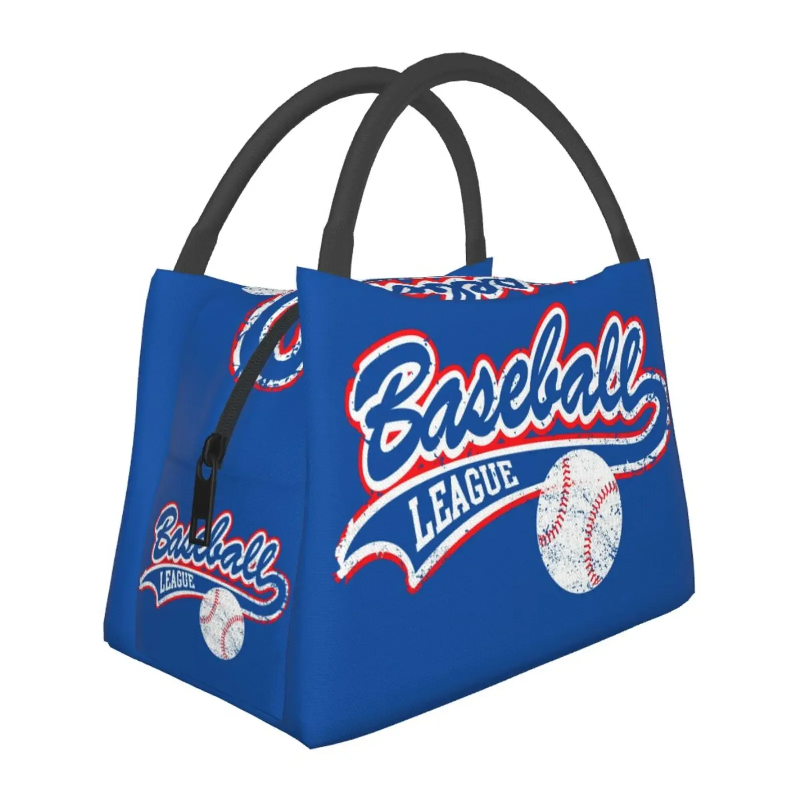 

Изолированные синие сумки для обедов для бейсбольной лиги для женщин и мужчин, переносной термоохлаждающий Ланч-бокс, пляжный дорожный ланчбокс для кемпинга, сумка для еды