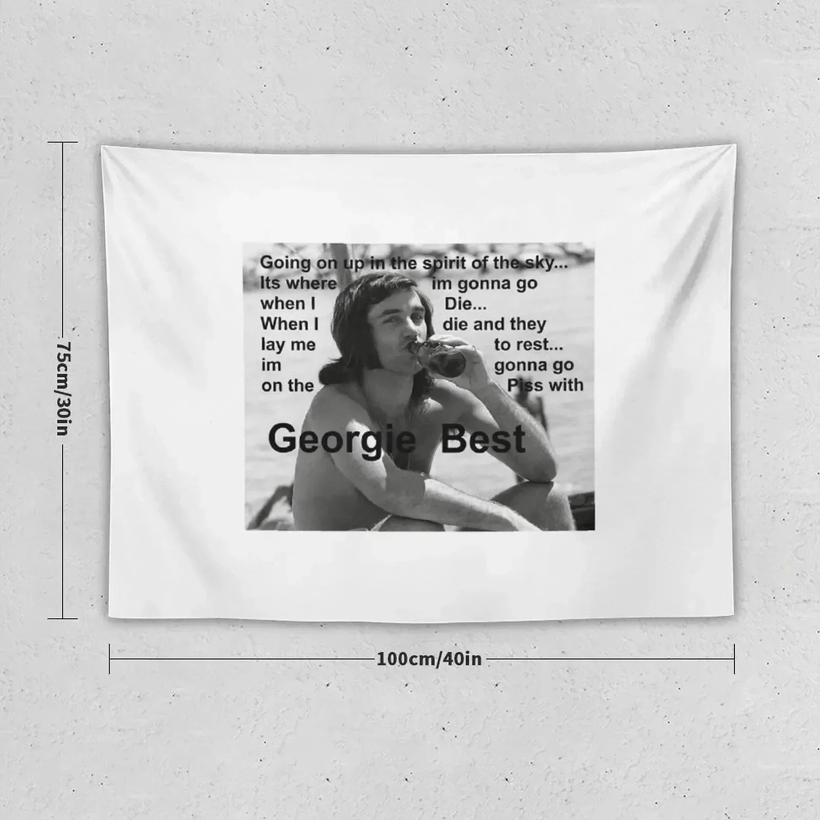 Гобелен George Best-Spirit in the Sky украшение комнаты эстетическое эстетический гобелен