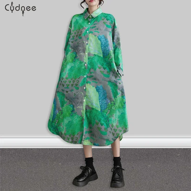 Воротник-поло с длинным рукавом и круглым вырезом длиной ниже колена