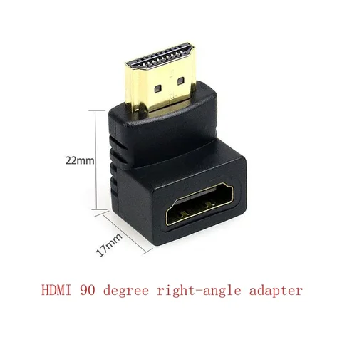 Адаптер 4K HDMI-совместимый угловой адаптер 90 градусов HDMI 270 градусов HDMI штекер-гнездо