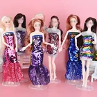 Модное платье с блестками платье принцессы русалки для кукольной одежды 11,5 ''игрушки для девочки Рождественский подарок 3 шт.компл. или 4 шт.компл.