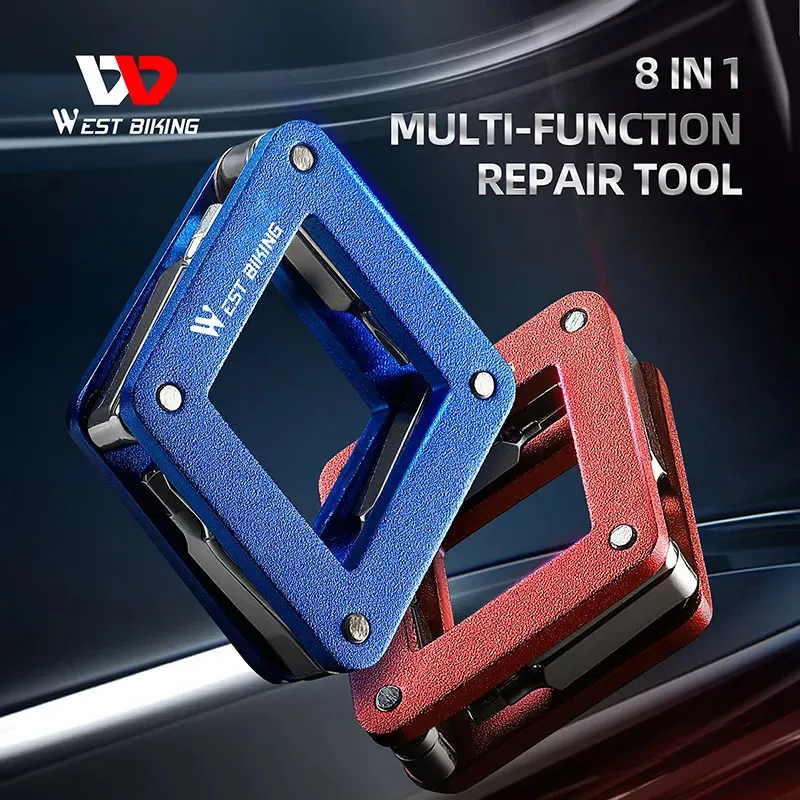 

WEST BIKING Bicycle repair tools Chrome vanadium steel spanner Multifunctional Hexagon socket 8-in-1 repair tool