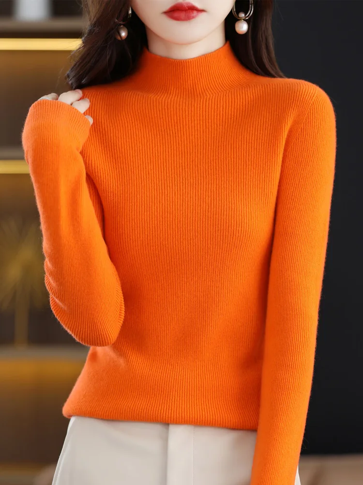 Первая линия готовый к ношению 100% австралийская шерсть полувысокий воротник