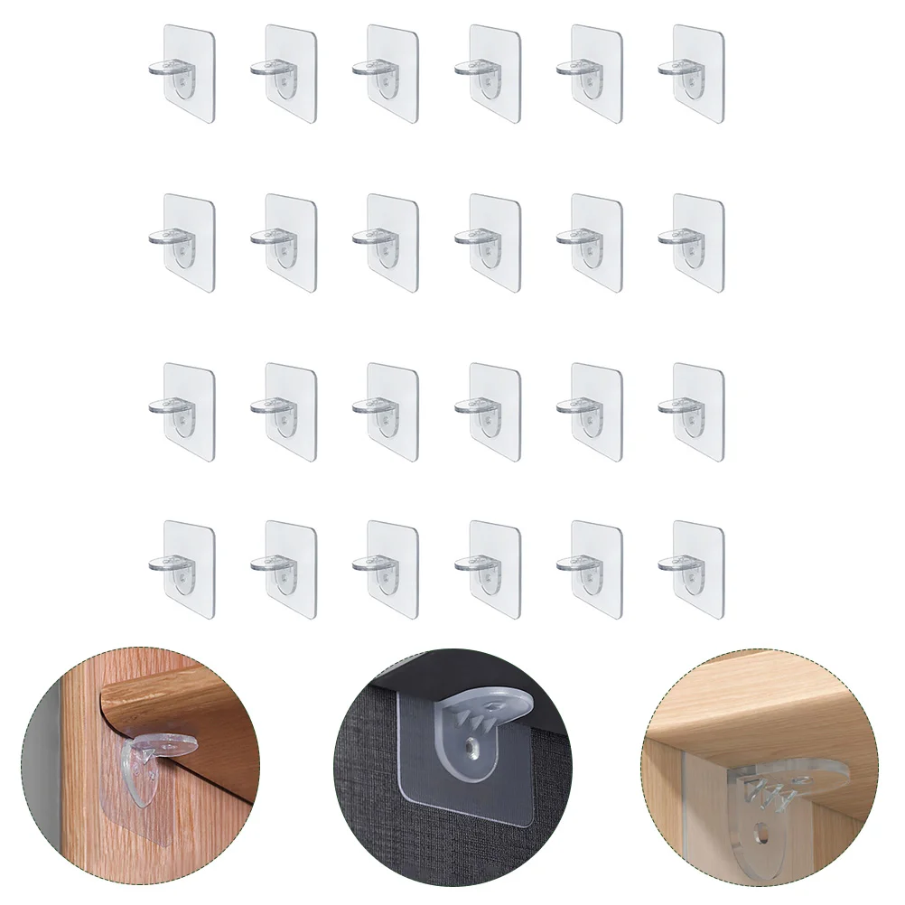 

Самоклеящиеся подставки для стеллажей, скобы с дыроколом без клея, 24 шт.