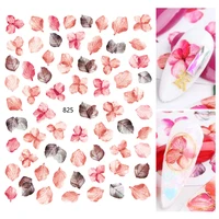 nail art decals charming dry petals florals flowers back glue nail stickers decoration for nail tips beauty