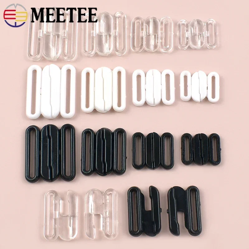 Фото 20/50 комплектов Meetee 10-20 мм, пластиковый ремешок для бюстгальтера с пряжкой, купальник, нижнее белье, регулируемый крючок, зажим для бикини, застежка-застежка, швейные принадлежности №2