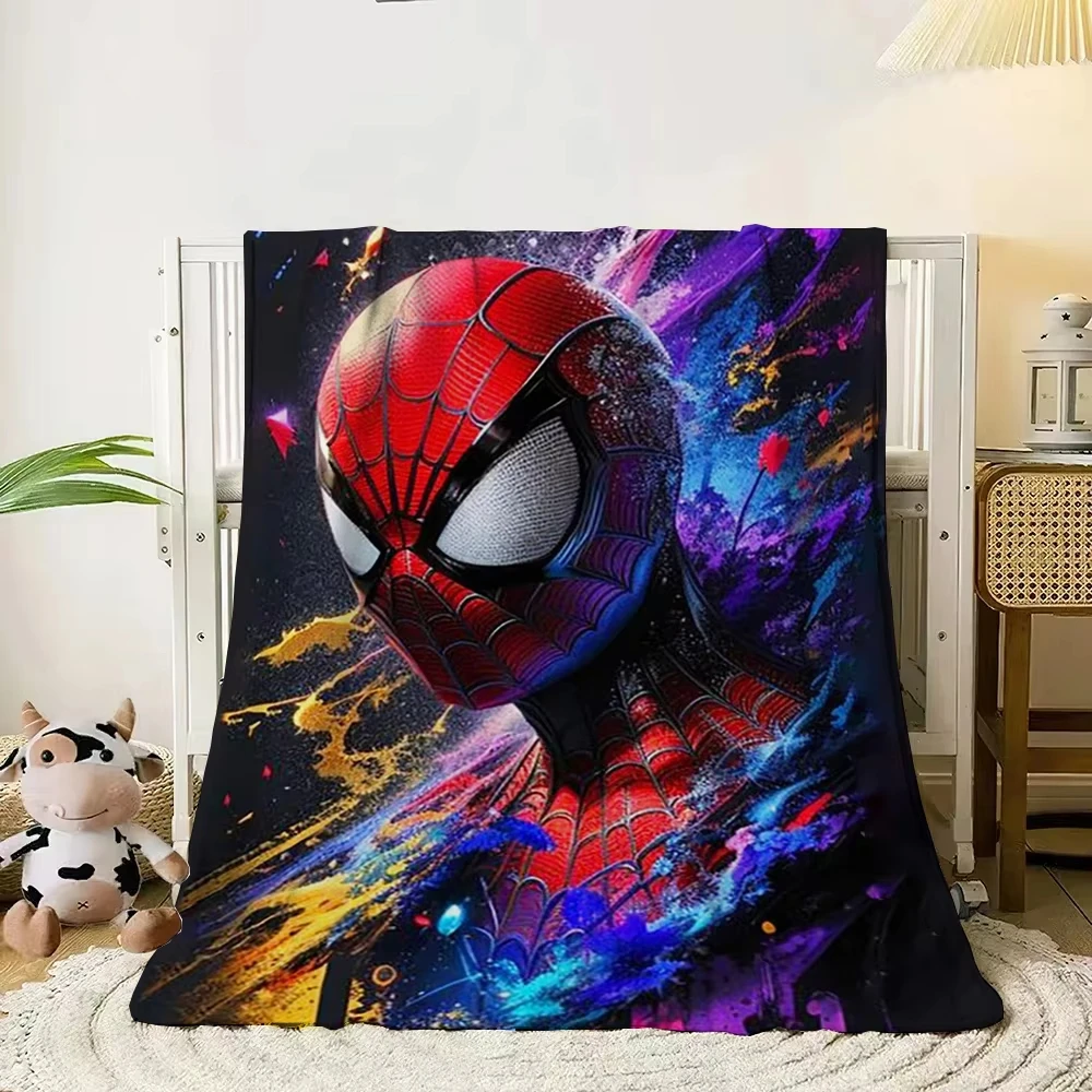 Тонкое фланелевое одеяло с мультяшным принтом Человек-паук. Мягкое теплое