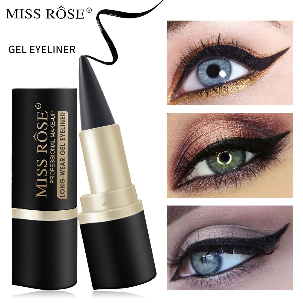 

MISS ROSE Waterproof Eyeliner Eyeliner Quick Dry Matte Eyeliner Single Head Black Solid Rich Eyeliner Eye Makeup