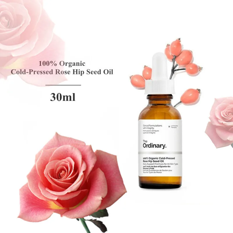 

Ordinary 100% Organic Cold-Pressed Rose Hip Seed Oil Moisturizing Essential Oil Lighten Fine Lines Antioxidant Repair Skin 30ml