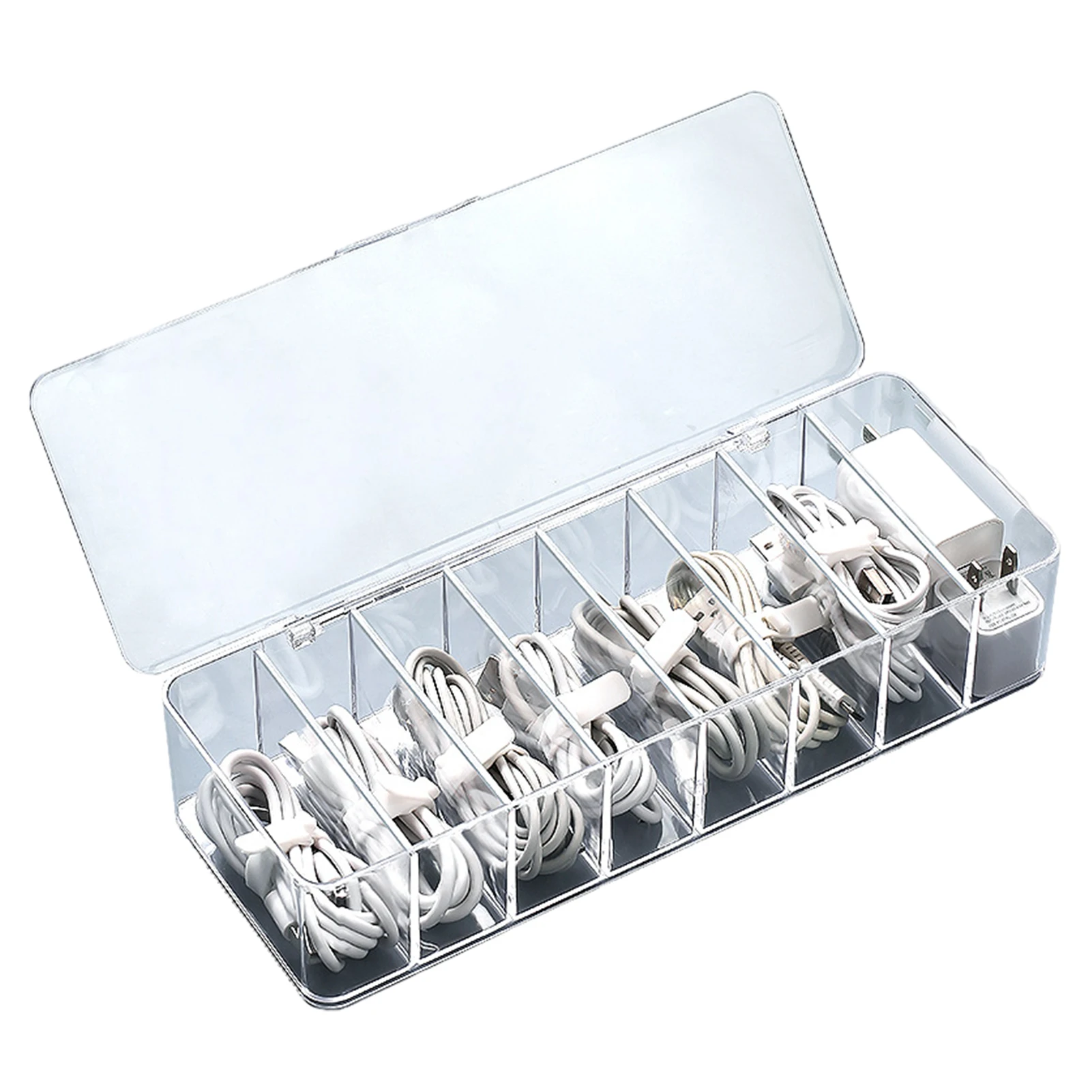 

Ins Desktop Wire Cable Organizer Box USB Data Line Cable Storage Holder Case Jewelry Makeup Tank Bin Home Accessories Organizer