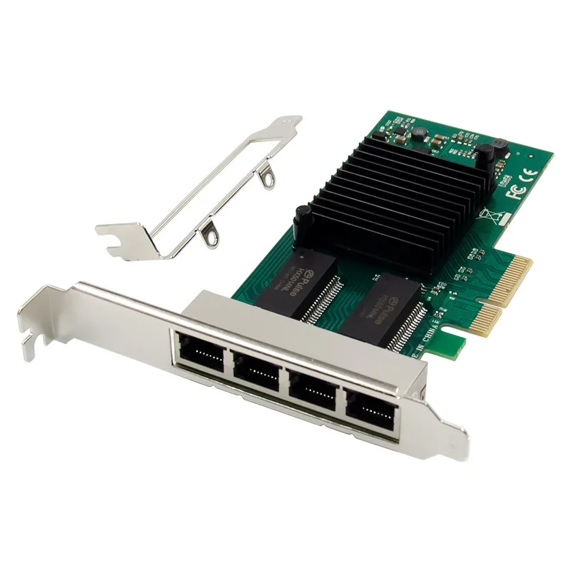PCIE X4 4-      INTEL NH 82580 I340  s RJ45 Lan Ethernet  NIC 10/100/1000 /