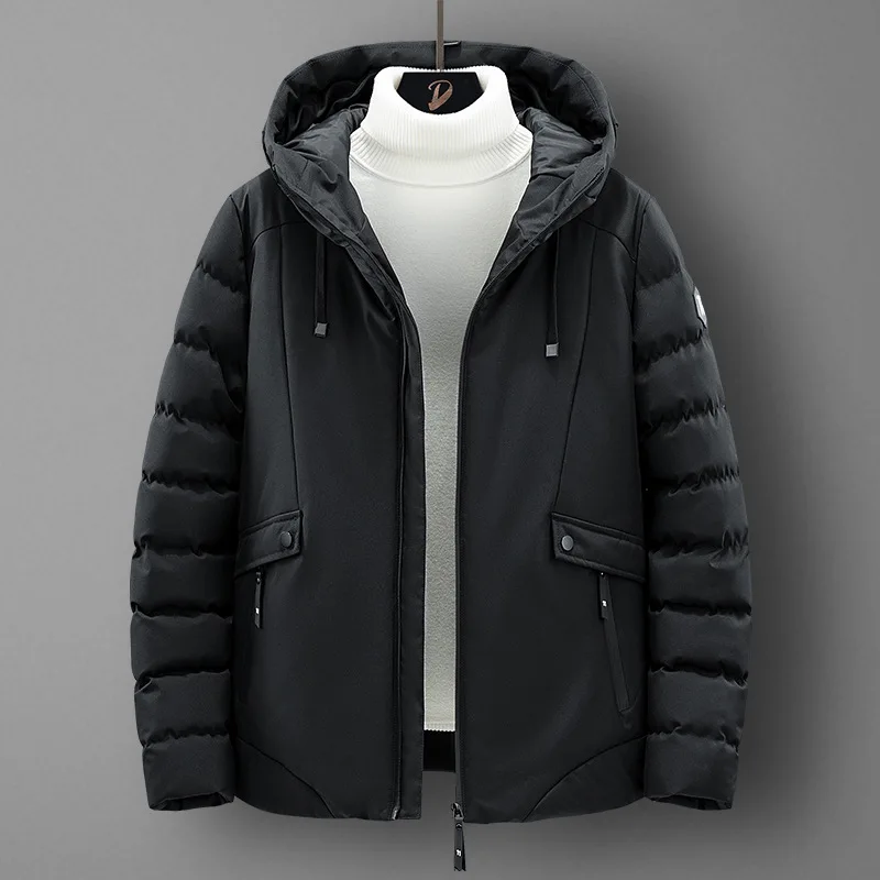 2023  Men's New Casual Autumn/winter Fashion Trend, Hooded and Thick Coat, Cargo Bread and Down Cotton Jacket Men Down Jacket