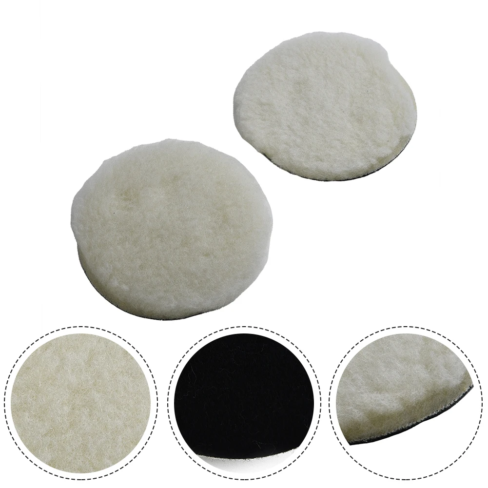 

2pcs 5/6/7 Inch Car Polishing Disc Wool Buffing Waxing Sponge Polishing Pad For Car Polisher Drill Adapter On Car Buffer