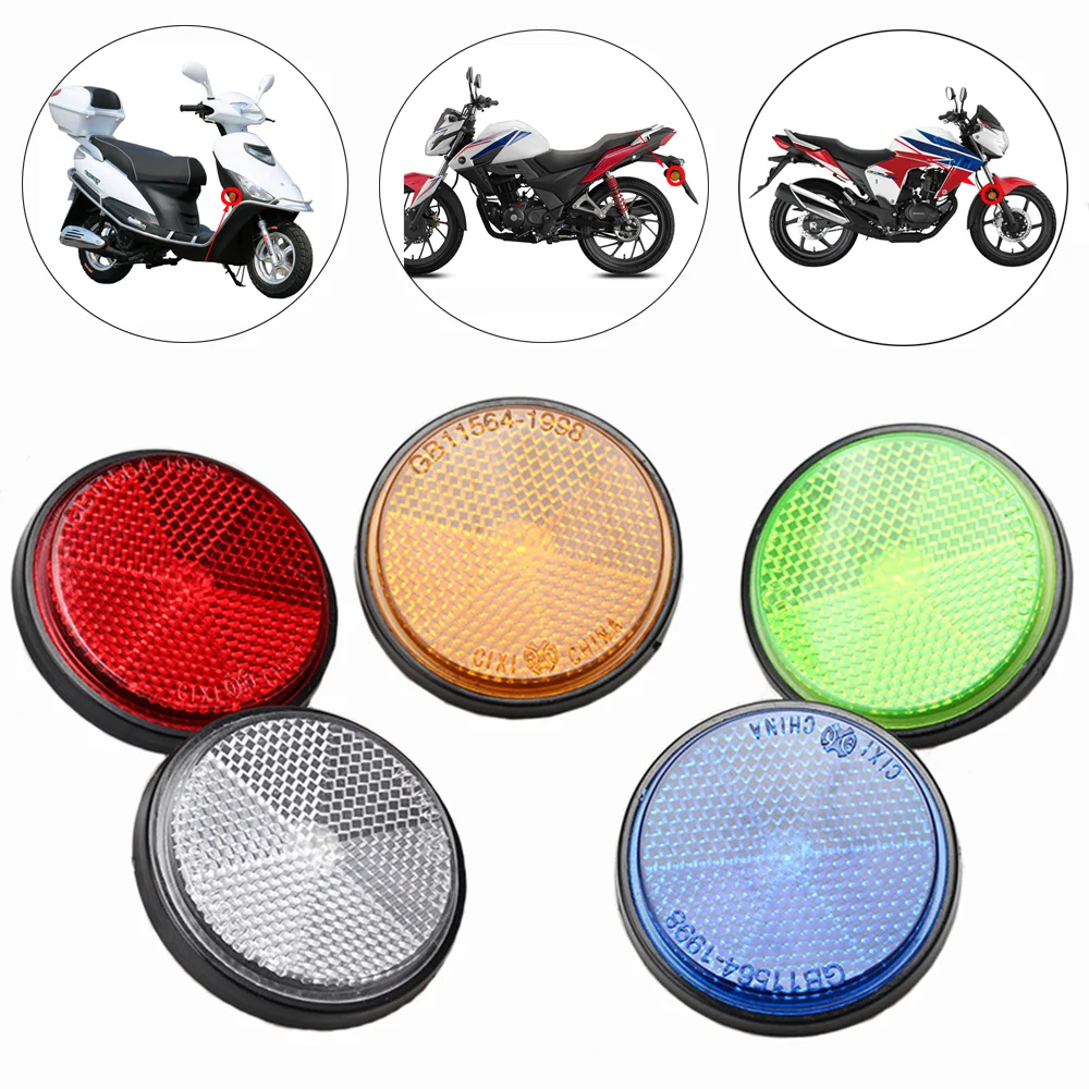 

M6 Circular Reflector Universal Car Trucks Motorcycle ATV Bicycle Reflector Safety Reflector Motorcycle Modification Accessories