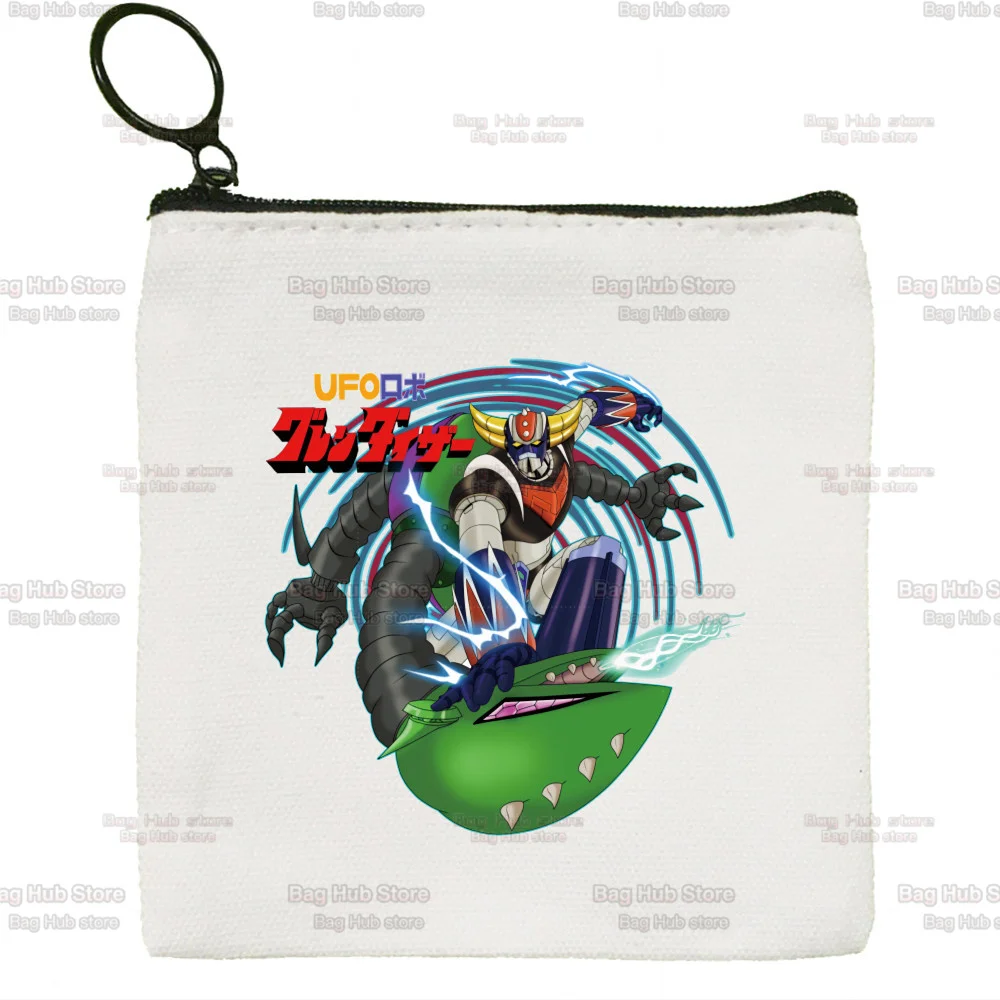 UFO Robot Goldrake Grendizer Gurendaiza Cute Cloth Girl Coin Purse Key Bag Small Card Bag Lipstick Bag Mini Coin Storage Bag