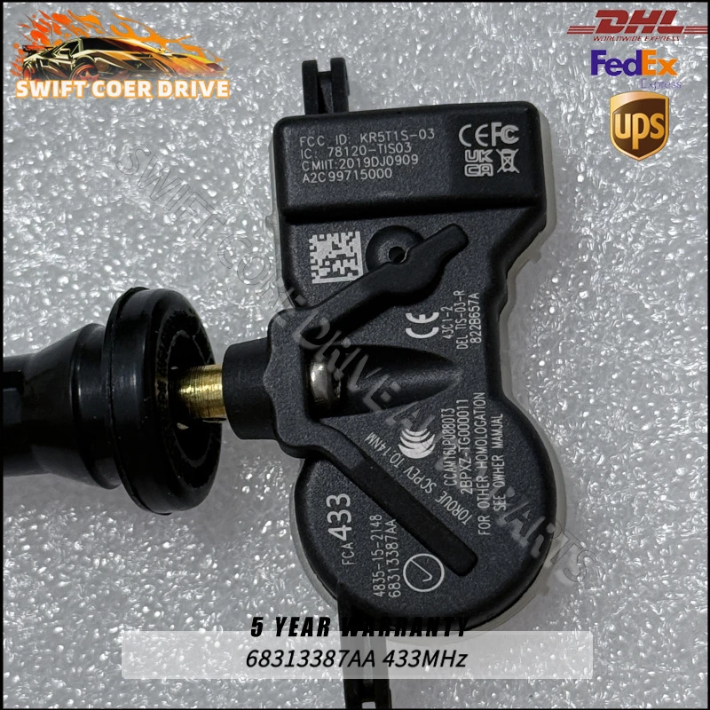 Фото 68313387AA 433 МГц датчики TPMS для Chrysler Pacifica 2013-2022 Jeep Compass Renegade 68313387AB 68252493AB 68105280AF 53305555 №5
