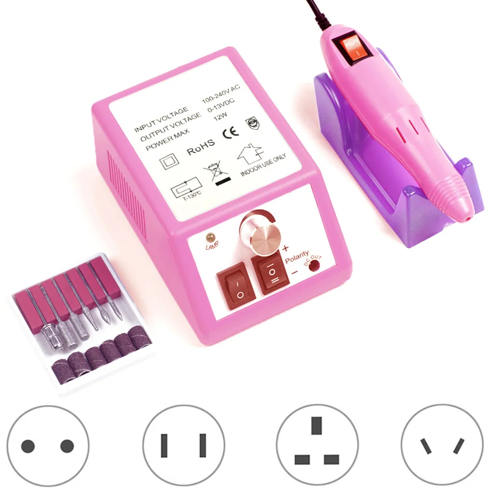 

Professional Manicure Drill Machine Set Electric Nail Drill Machine Nail Sander Gel Cuticle Remove Nail Lathe File Polish Tool