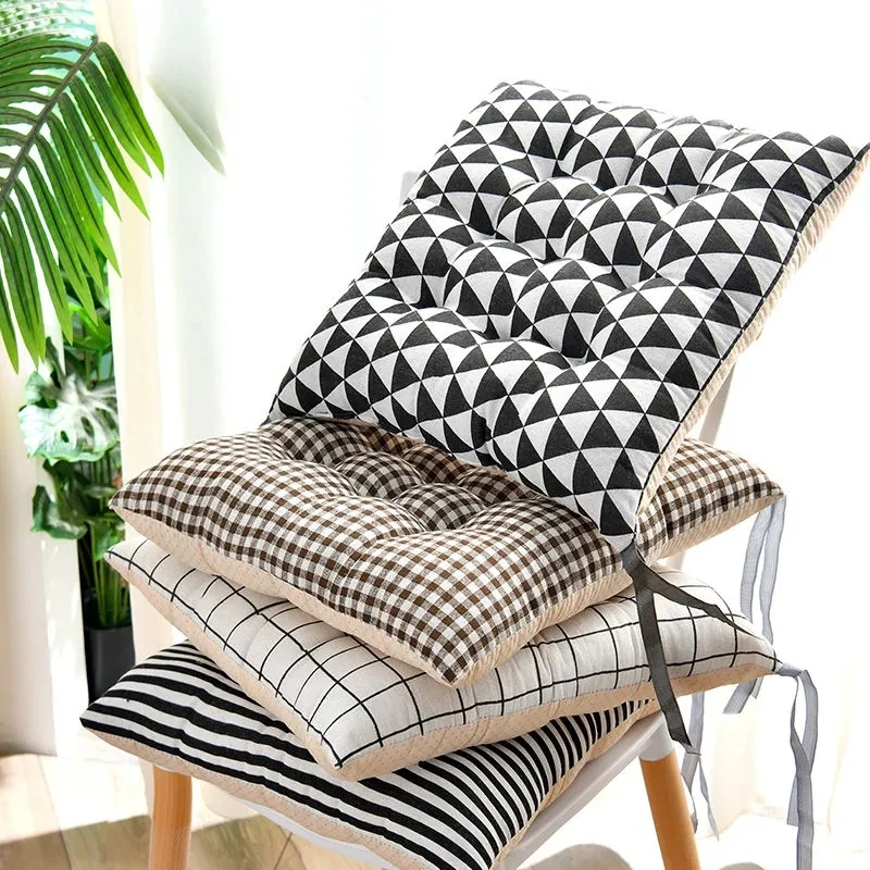 

Simple Lattice Print Pattern Home Decor Cushion Living Room Dining Chair Non-slip Stool Mat Balcony Tatami Thicken Soft Seat Pad