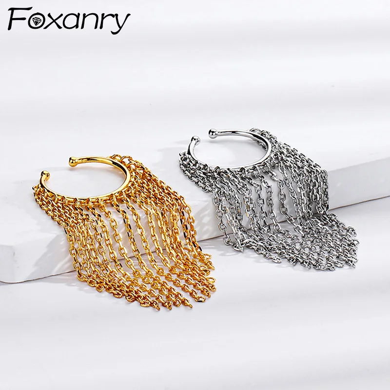 

DAYIN Prevent Allergy Chain Tassel Earrings For Women Couples Trendy Elegant Geometric Handmade Party Accessories Jewelry Gift