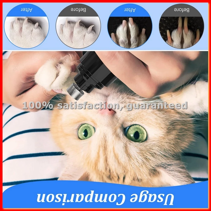 Фото Аккумуляторная USB-машинка для стрижки когтей собак и других животных, триммер для когтей, инструмент для груминга - A13G №1