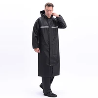 long hooded adult raincoat oxford cloth outdoor reflective raincoat heavy duty waterproof capa de chuva household items eb5yy