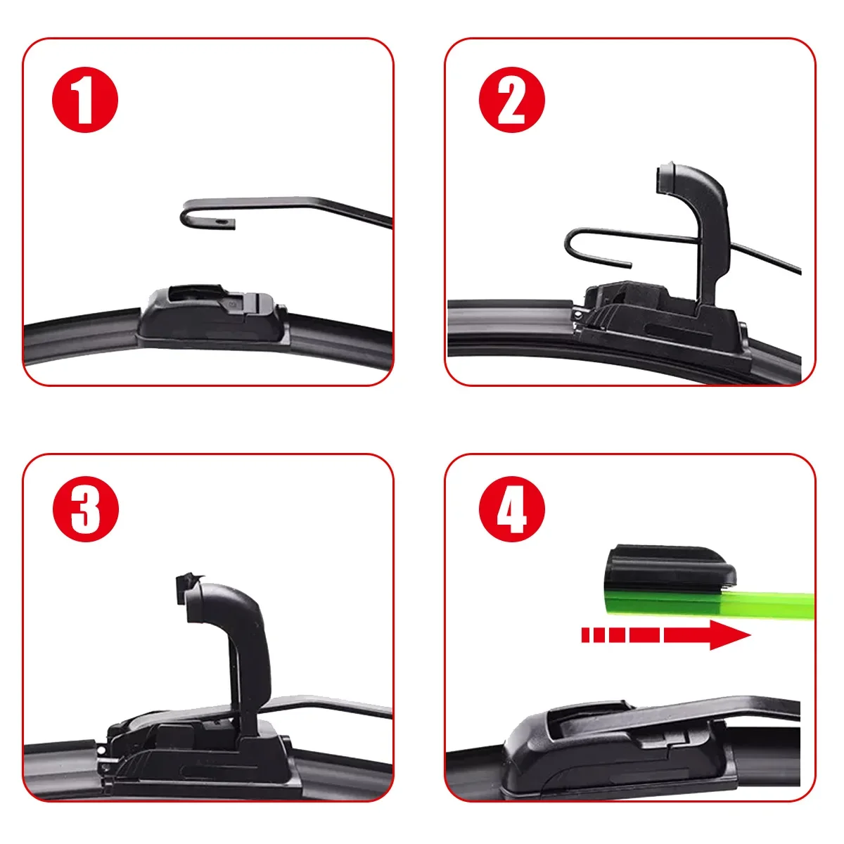 Щетки стеклоочистителя передние и задние для KIA Rio 2 JB аксессуары резки J U Hook 2005-2011