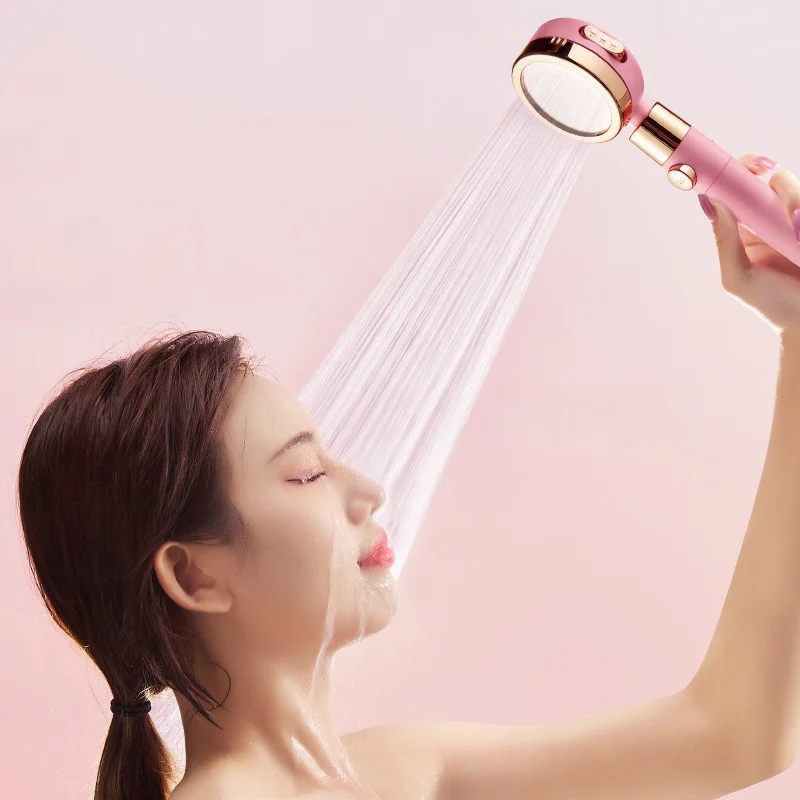 

Black bathroom shower, comfortable SPA massage лейка, handheld 3-speed switch mode bathing, suitable for any decoration style
