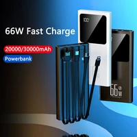 30000mah power bank 66w fast charging for huawei p40 powerbank portable external battery charger for iphone 13 12 xiaomi samsung