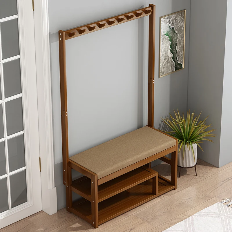 Деревянная вешалка для одежды в прихожую стойка портативный стенд прихожей