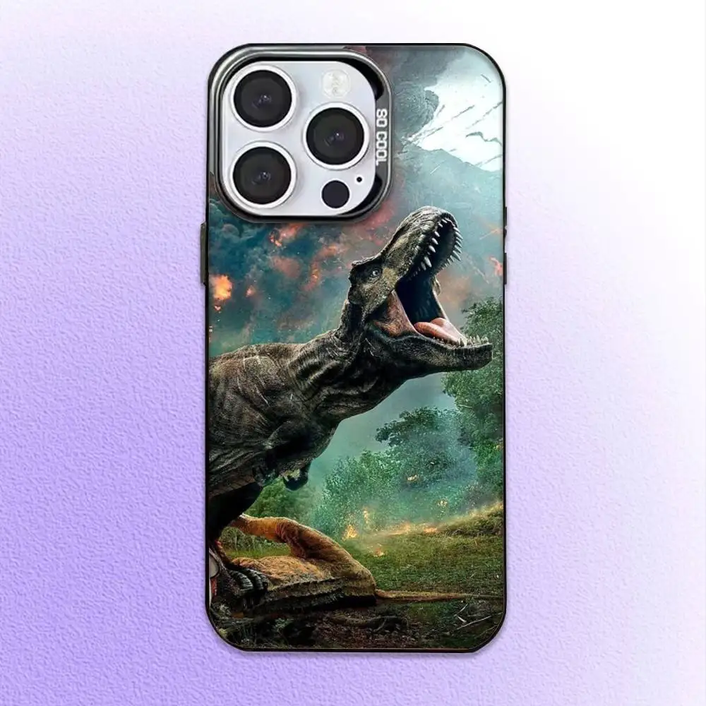 Jurassic Dinosaur World Phone Case For iPhone17,16,15,14,13,12,11 Plus,Pro Max Colored Silver Plated Inside Cover (art.: 3920d3574cc6f) - 3920d3574cc6f
