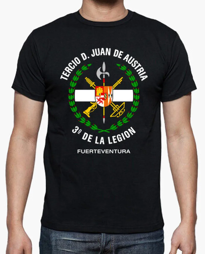 

"Tercio D.JUAN De Austria 3st De La Legion" Spain Force Legion T-Shirt Short Sleeve Casual 100% Cotton Men T Shirt