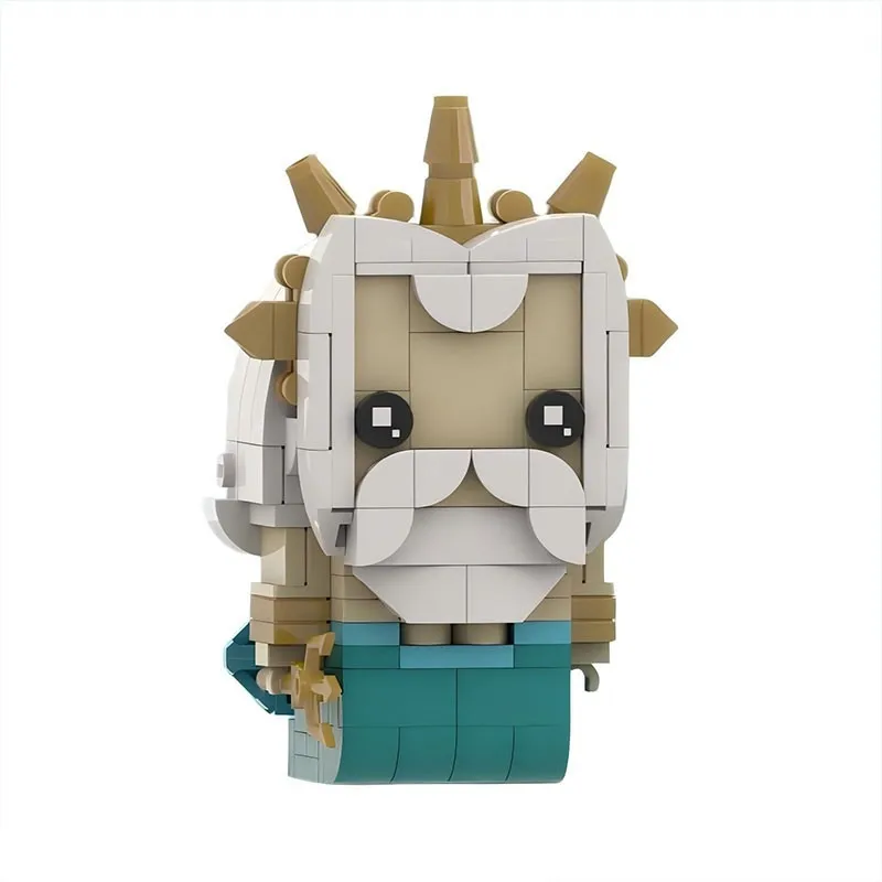 Фото MOC аниме подводный мир мультяшная фигурка Русалочка Brickheadz строительные блоки модель детские игрушки-головоломки подарок на день рождения для взрослых №5