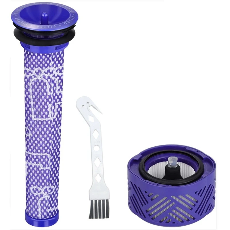 

Предварительно фильтры и HEPA-фильтры, совместимые с беспроводными пылесосами Dyson V6, заменяют детали № 965661-01 и 966741-01