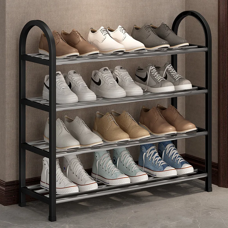 Shoe Rack Shoe Shelf 5/4/3/2 Layers Simple Dust-proof Storage Shoe Cabinet Multi-layer Assembly Door Dormitory Organizer Rack